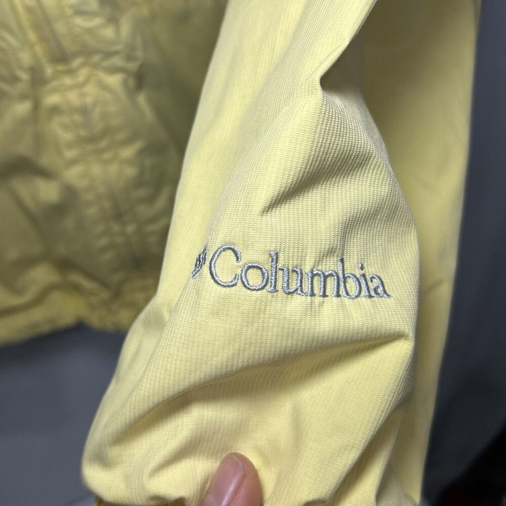 Columbia Windbreaker Light Jacket Women's XL Yellow Hooded - Picture 2 of 11